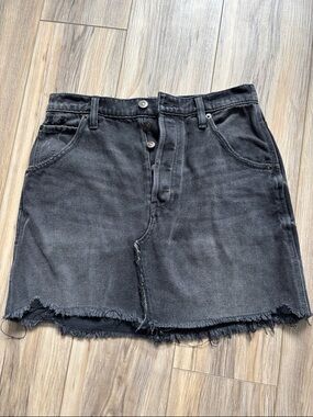 We the free Distressed Denim Mini Skirt